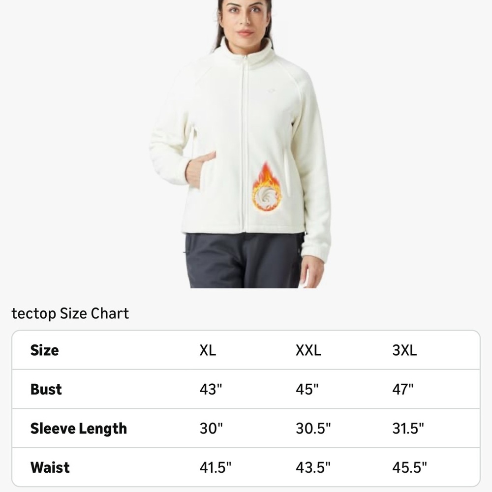 Women's White Performance Jacket with Flame Design